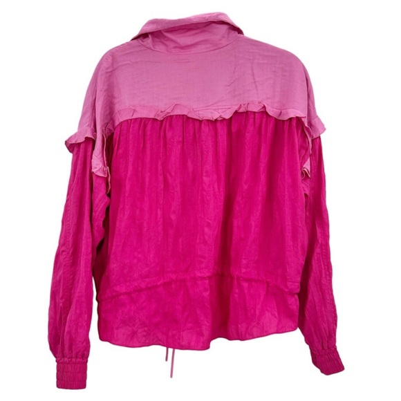Free People Movement Lets Go Out Pullover In Azelea Combo Top Jacket Size S - Picture 2 of 4